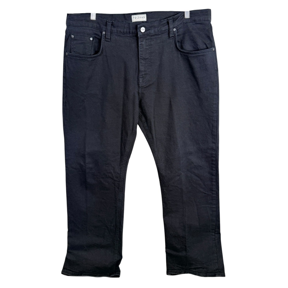 Tecovas Straight Leg‎ Jeans Mens 40x30 Black Cotton Blend Stretch Cowboy Western